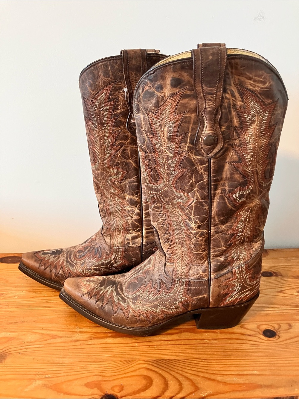 Y2K VTG Corral Leather Cowboy Cowgirl Boots Worn Once